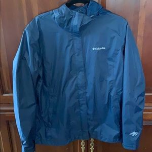 Columbia navy blue rain jacket XL